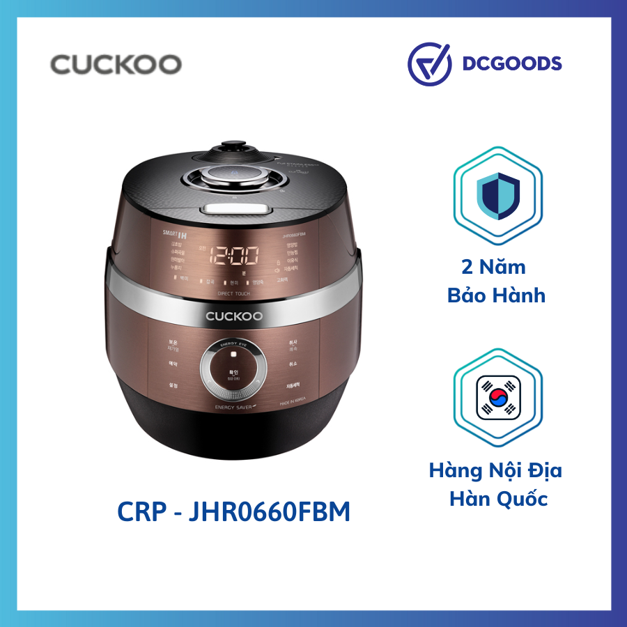 NỒI CƠM ĐIỆN CUCKOO CAO TẦN CRP-JHR0660FBM. FULL CHẠM CẢM ỨNG. NHẬP KHẨU CHÍNH HÃNG HÀN QUỐC.
