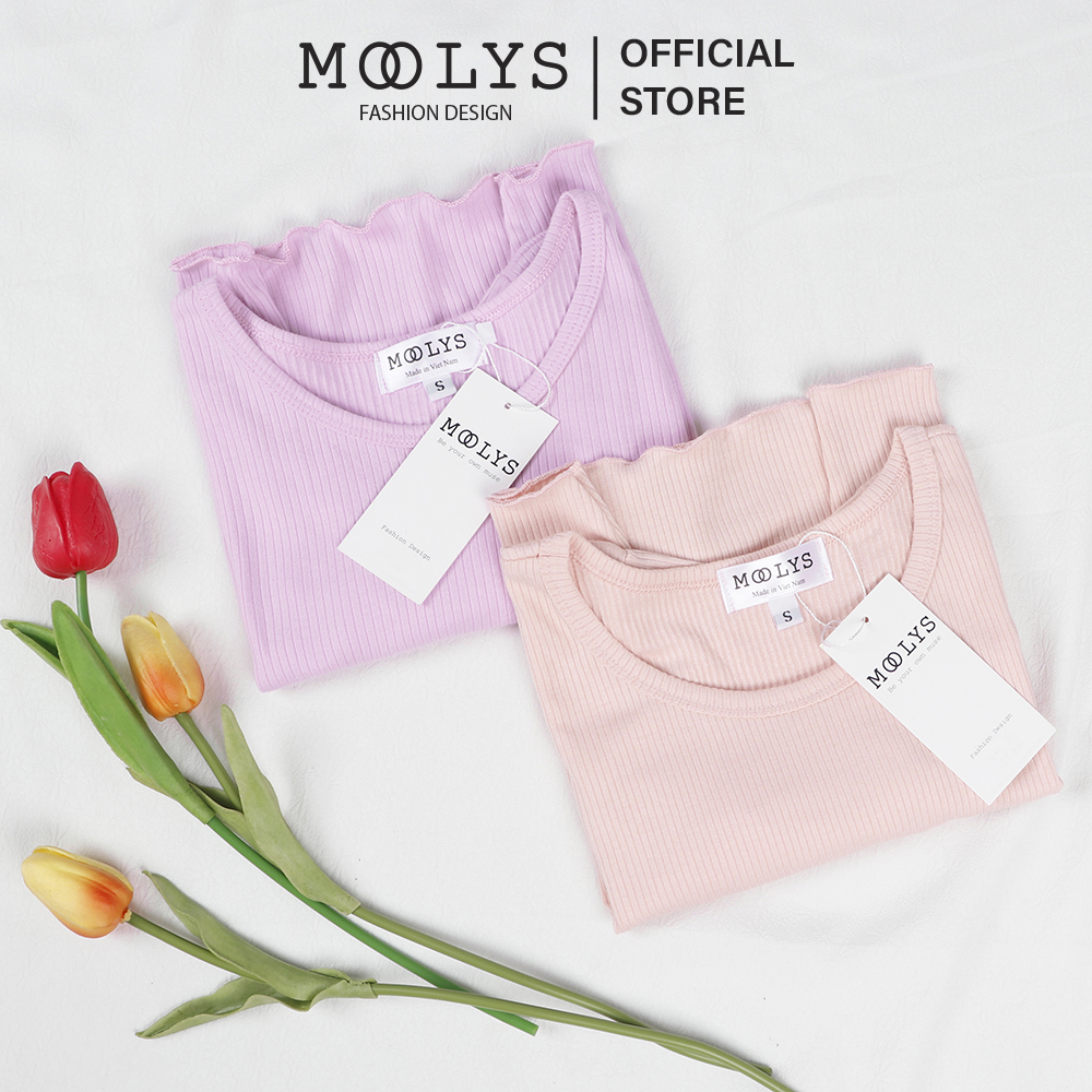 Áo crop top thun body basic dáng siêu xinh Moolys MC002