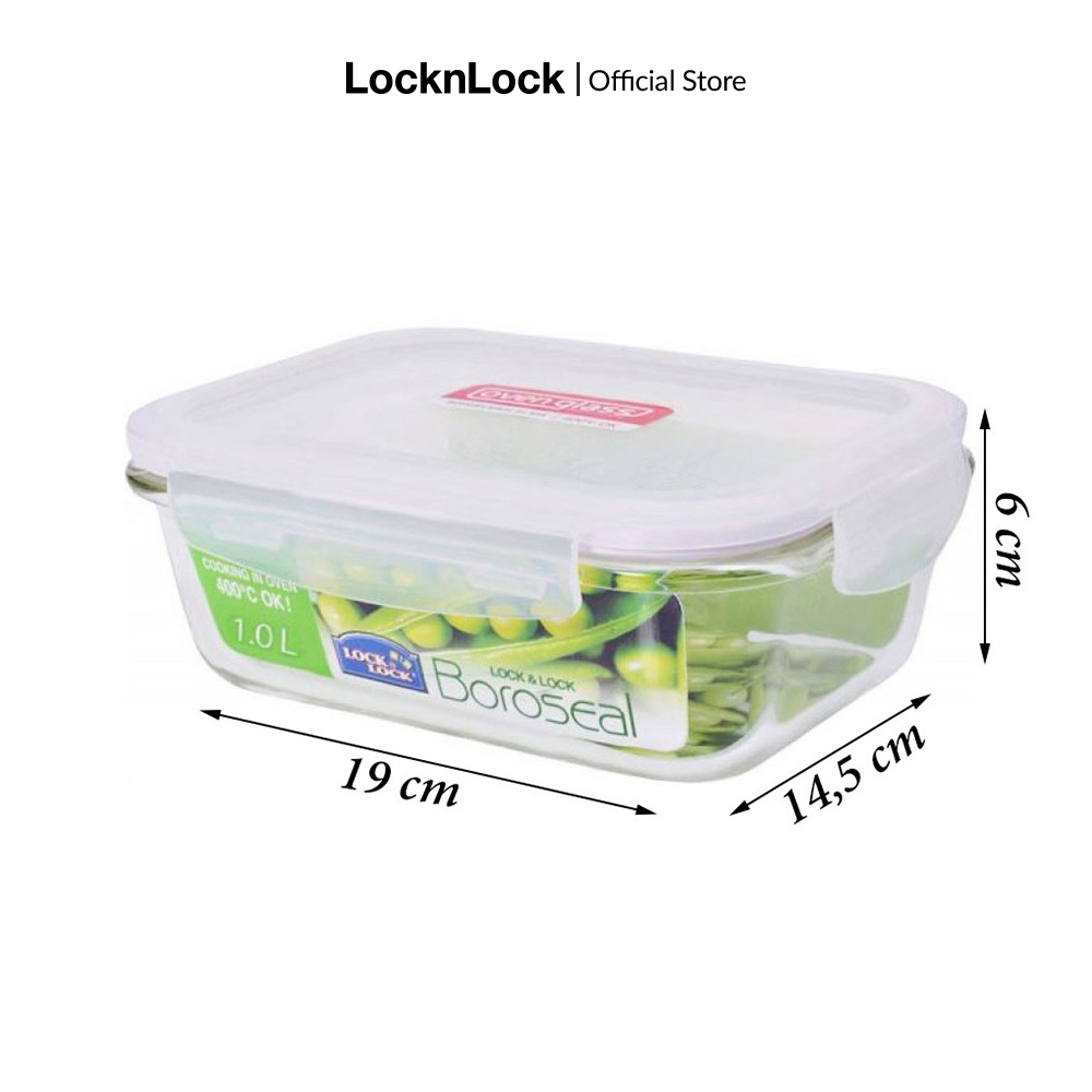 Hũ thủy tinh Lock&lock LLG445 (Trắng)