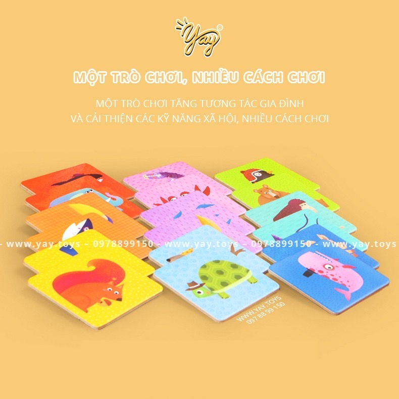 Trò chơi ghi nhớ cho bé 3+ Memory Game animal Mideer