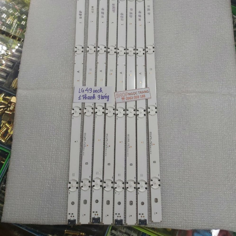 Thanh Led Tivi LG 49UJ 632  - Giá 1 Máy 4 thanh dài 9 bóng