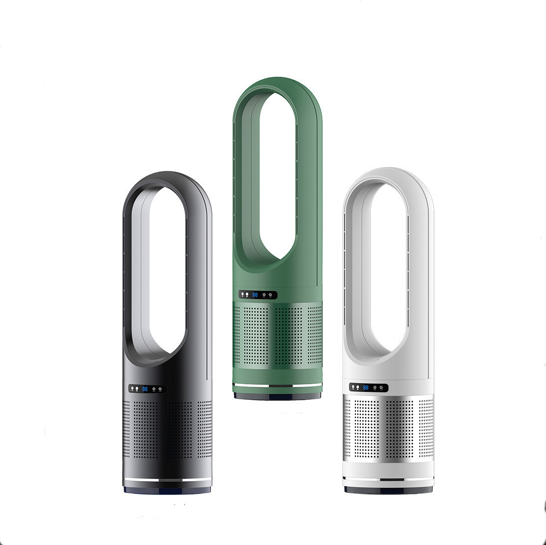 Heating fan bladeless air filter-Fan 2 way hot cold timer radiating heat evenly placed room bedroom study room living room