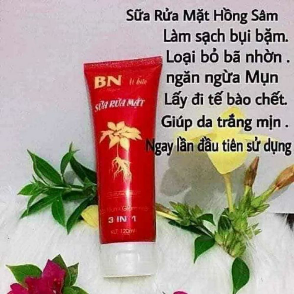 [HCM]Sữa rửa mặt hồng sâm cao cấp BN WHITE