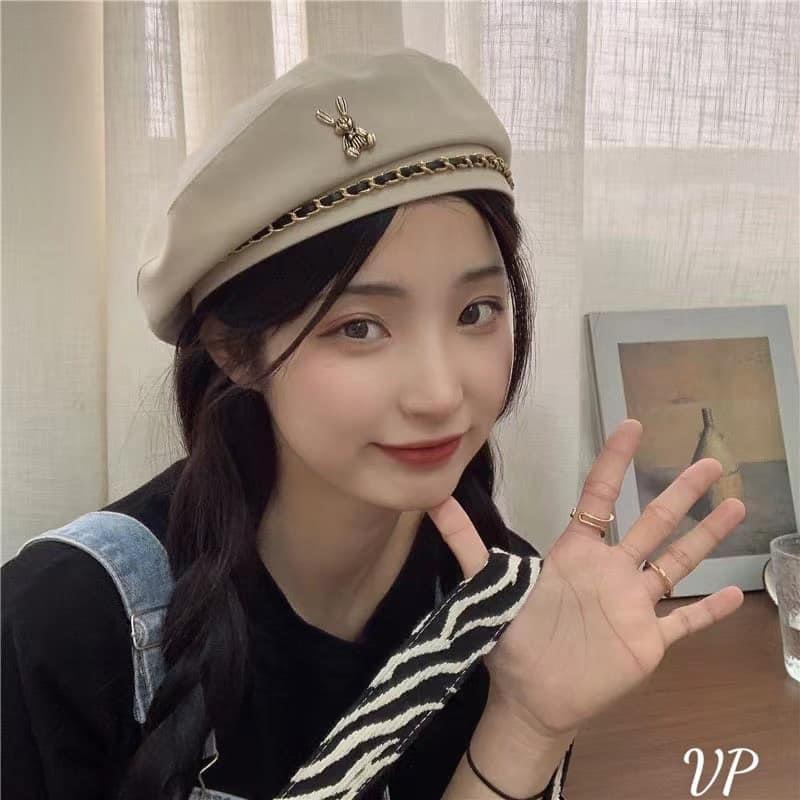 Mũ nồi beret tag gấu siêu xinh