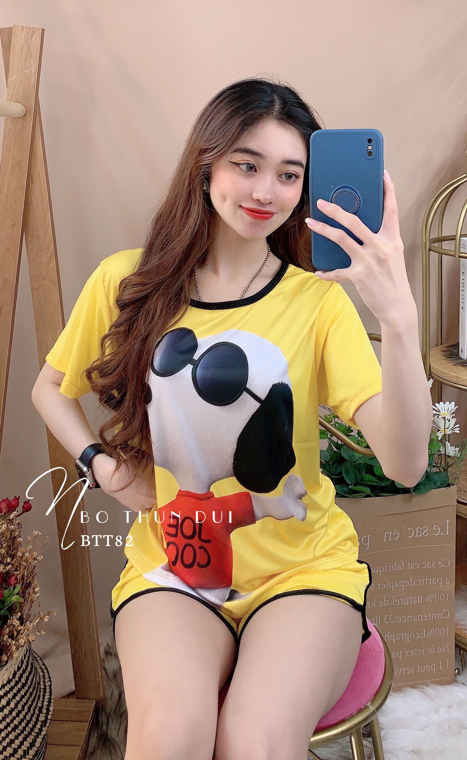 Đồ bộ nữ mặc nhà 🎀 đồ bộ kate đùi chấm bi bkt228 🎀 ảnh thật 🎀 đồ bộ nữ 🎀 đồ bộ mặc nhà 🎀 bộ đùi chấm bi 🎀