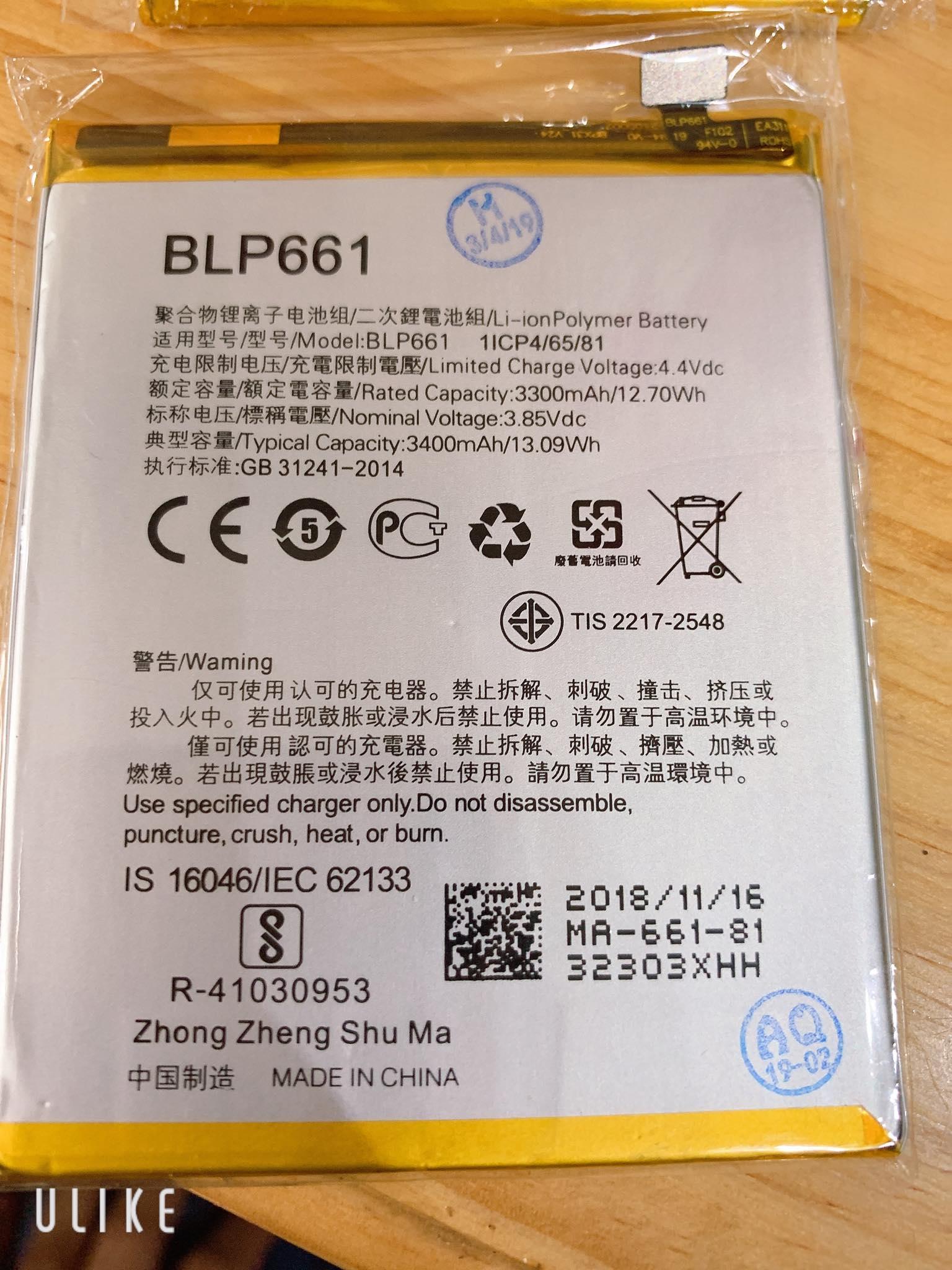 Pin điện thoại Oppo F7-F9-BLP661