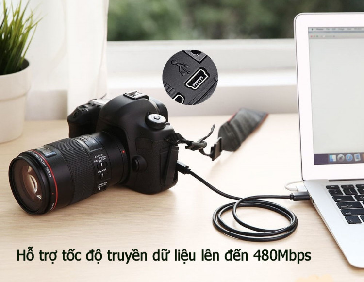 Cáp USB 2.0 sang Mini USB Ugreen 10355 Chính Hãng