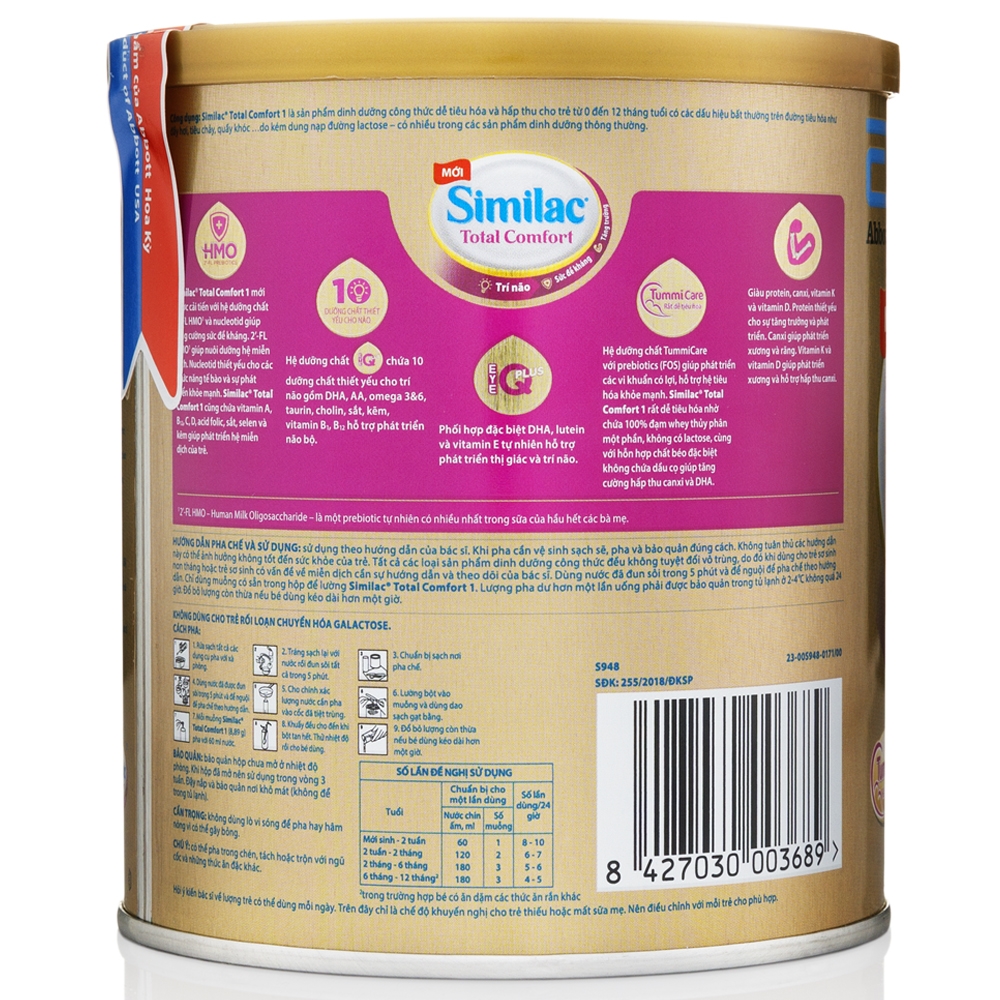[Date 7.2024] Sữa bột Similac Total Comfort 1 Lon 360g(Cho bé 0 - 12 tháng)