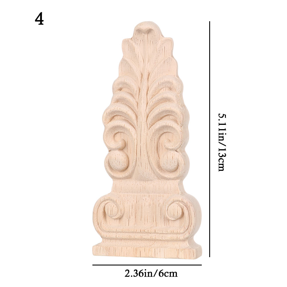 A5TG Nhiều kiểu dáng Thủ công mỹ nghệ trang trí Chất rắn Phụ kiện Chân đồ nội thất Gỗ chạm khắc cổ điển Chân ghế tủ Trang trí nội thất