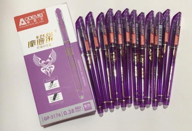 Hộp 12 Cây Viết Gel Xóa Được Aodemei Gp-3176 - Mực tím