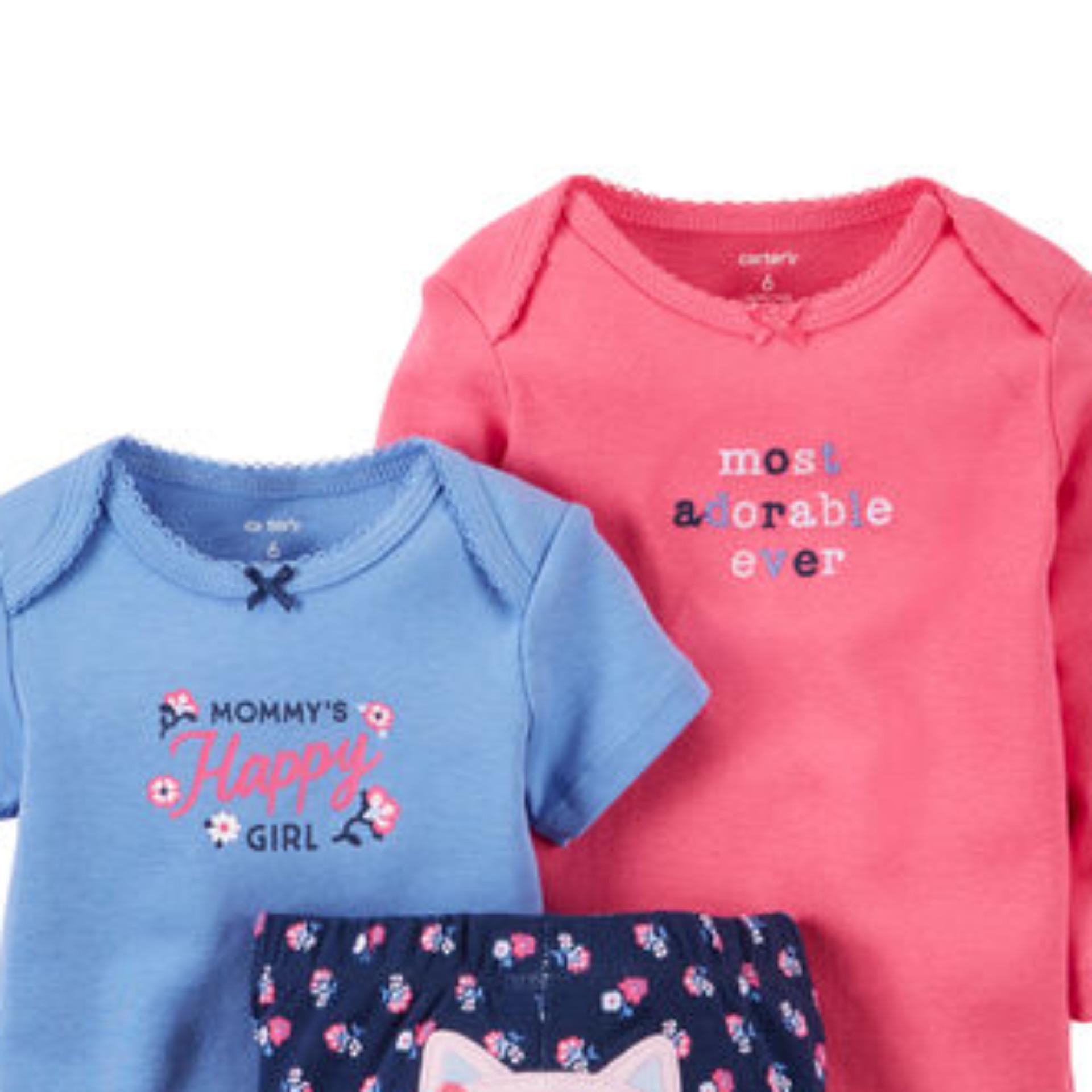 [HCM]Bộ bé Gái CARTERS 12 tháng - 3 cái - Hàng Mỹ