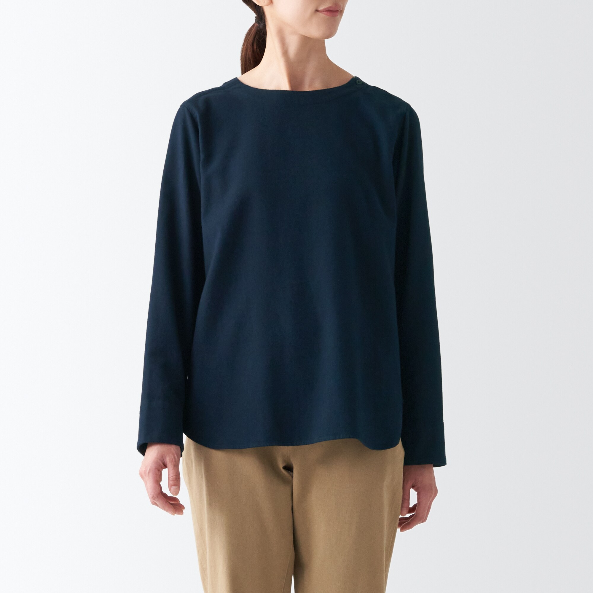 Áo Kiểu Vải Flannel MUJI