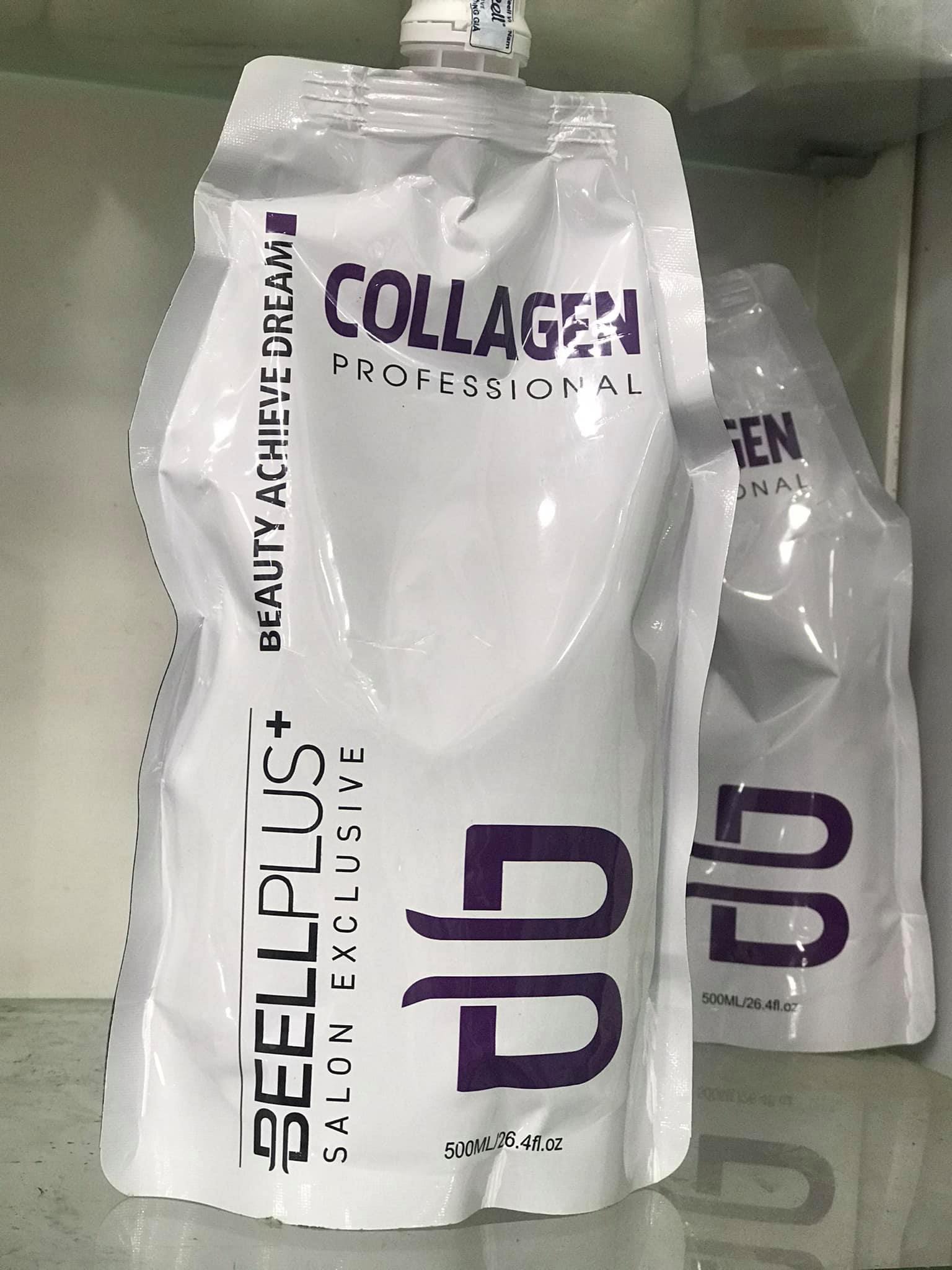 Tặng mũ ủ - kem ủ tóc beell plus collagen phục hồi 500ml