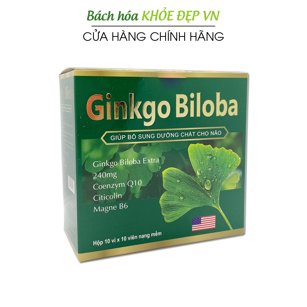 Hoạt huyết dưỡng não Ginkgo Biloba Extract 240mg giảm đau đầu, hoa mắt
