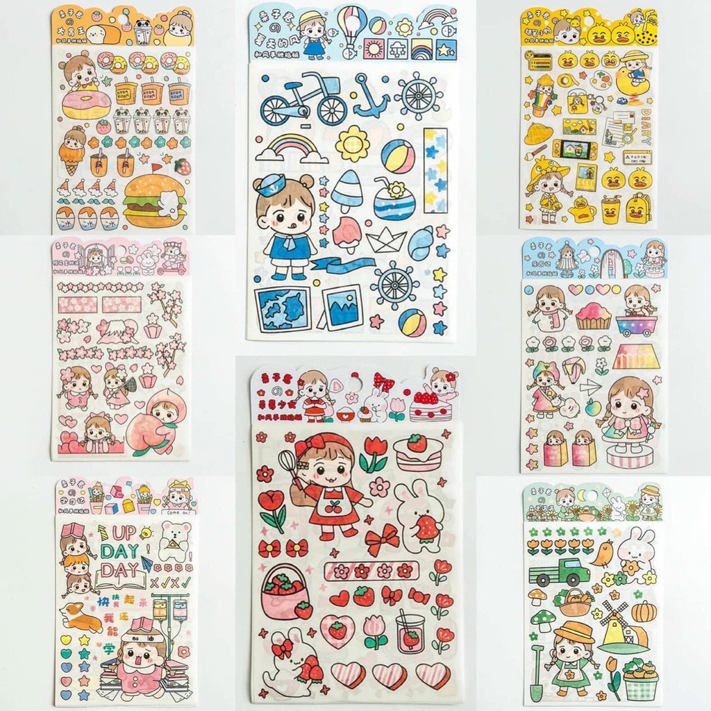 Set 4 tấm sticker em bé dễ thương - MiuSua