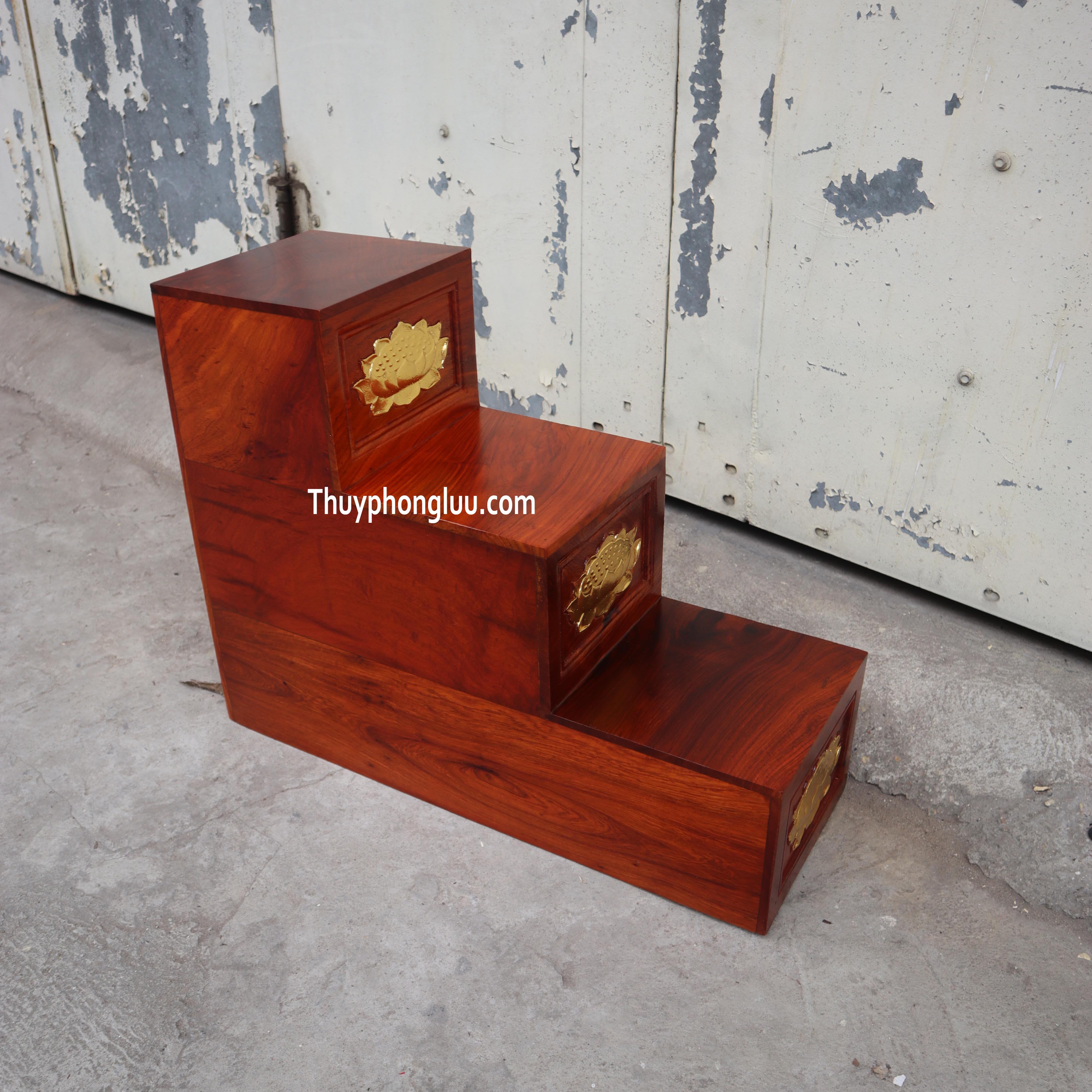 Tam cấp bậc thang đế hộp hoa sen 4 cỡ bục thờ