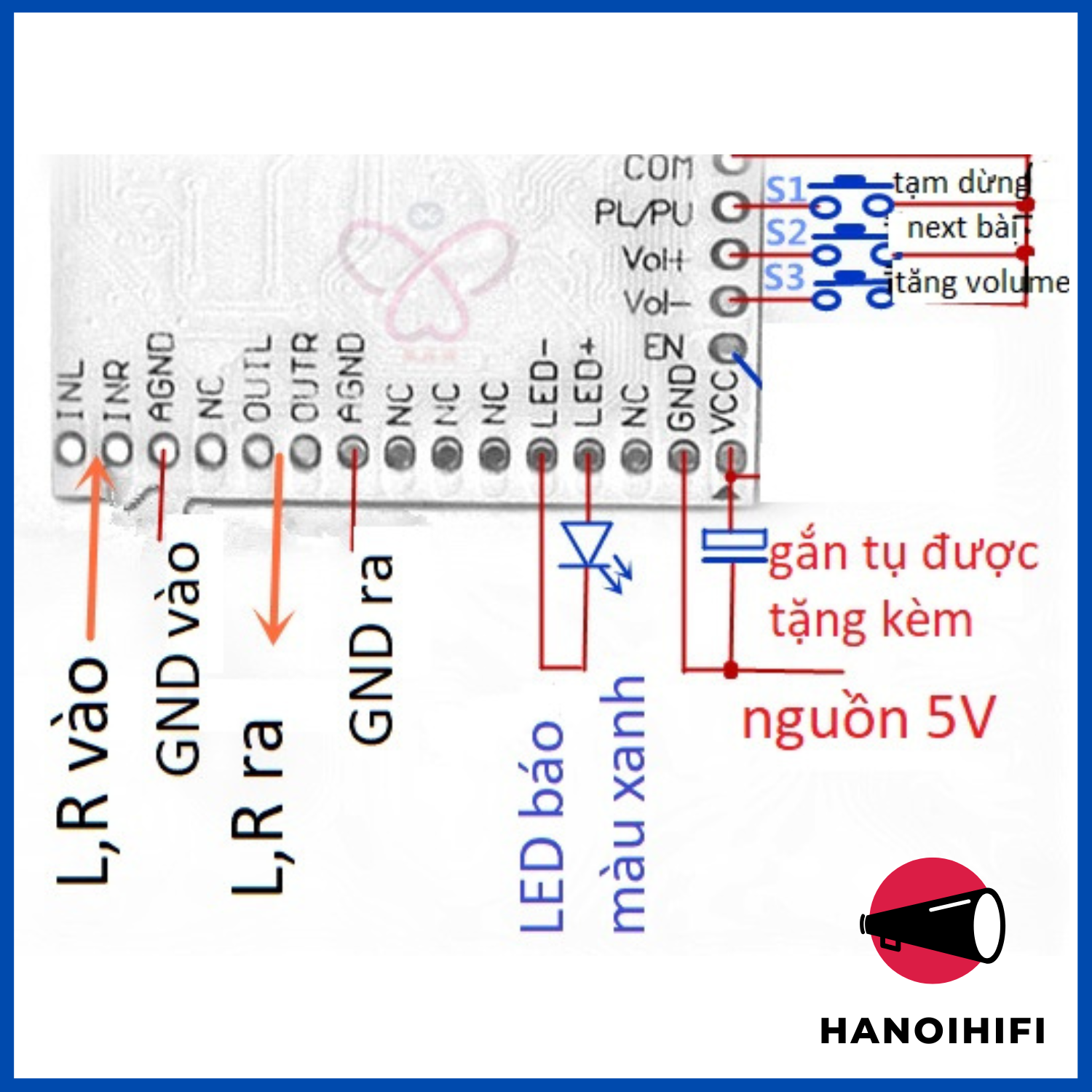 Mạch giải mã âm thanh bluetooth 4.1 - KRC-86B Sử dụng chip Bluetooth CSR8635