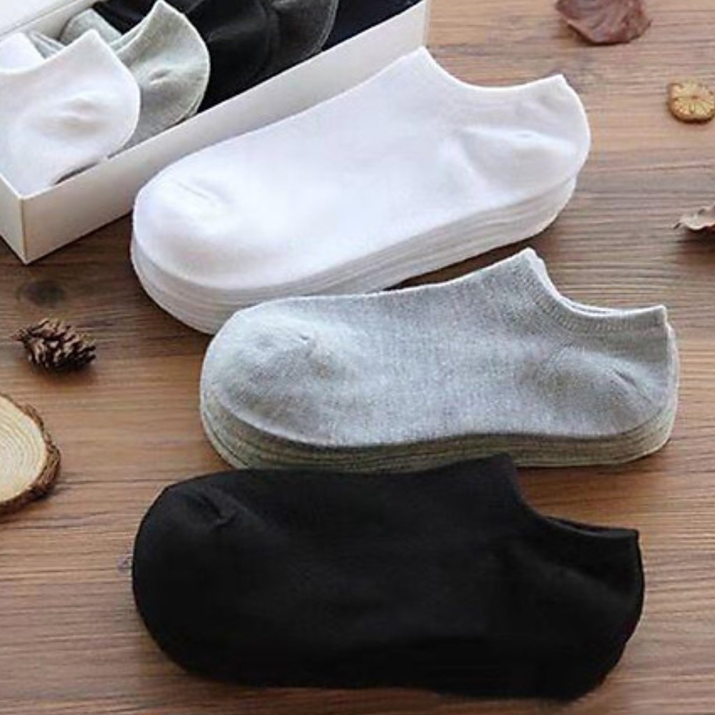 Vớ cotton trơn cổ ngắn Hàn Quốc