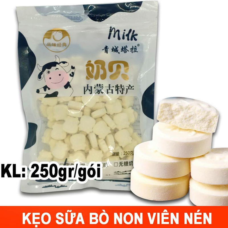 Kẹo Sữa Bò Non Nén Viên Nội Mông Cổ 250gr