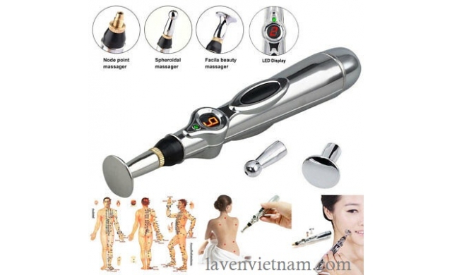 (PIN SẠC) Bút châm cứu xung điện tia hồng ngoại laser 9 chế độ dò huyệt làm giảm đau cơ, xương khớp ,massage toàn thân cải thiện tê liệt cần thiết mọi nhà