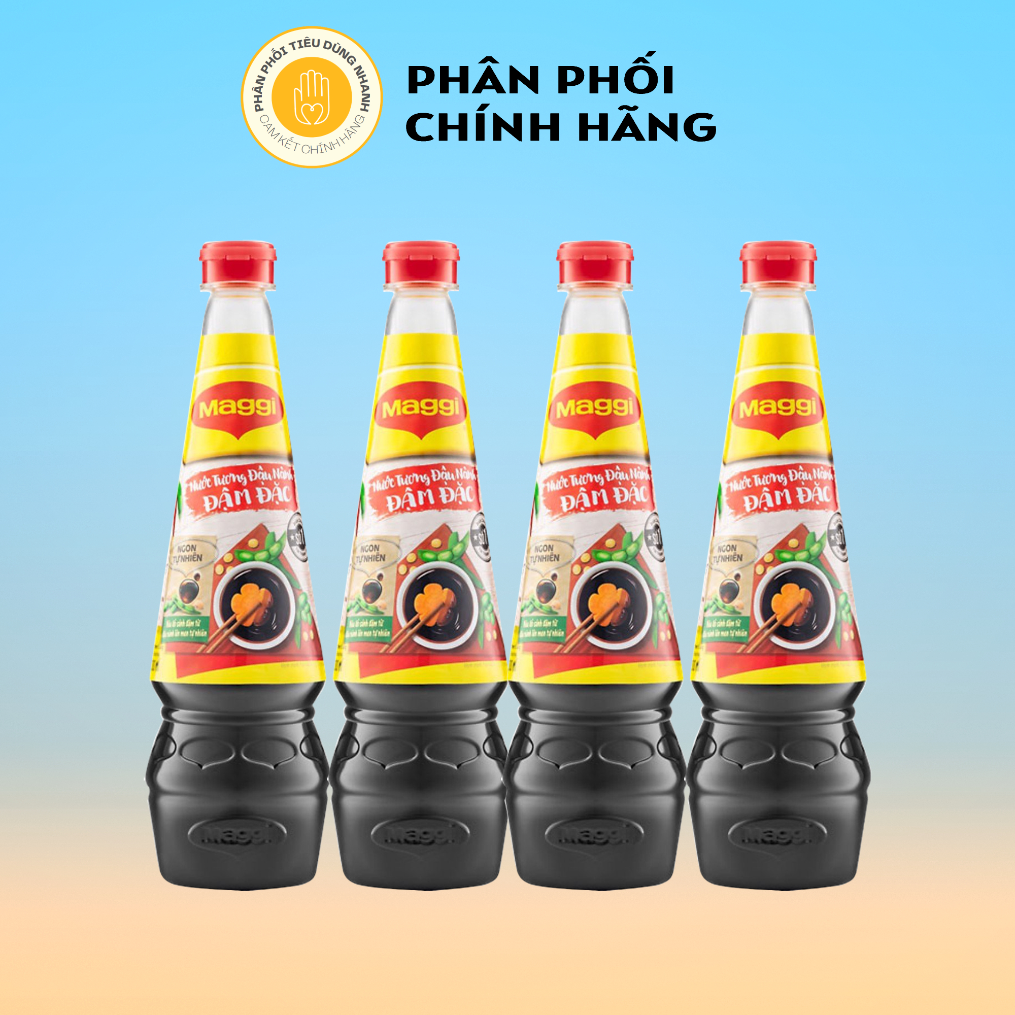 Combo 4 chai nước tương maggi đậu nành đậm đặc 700ml