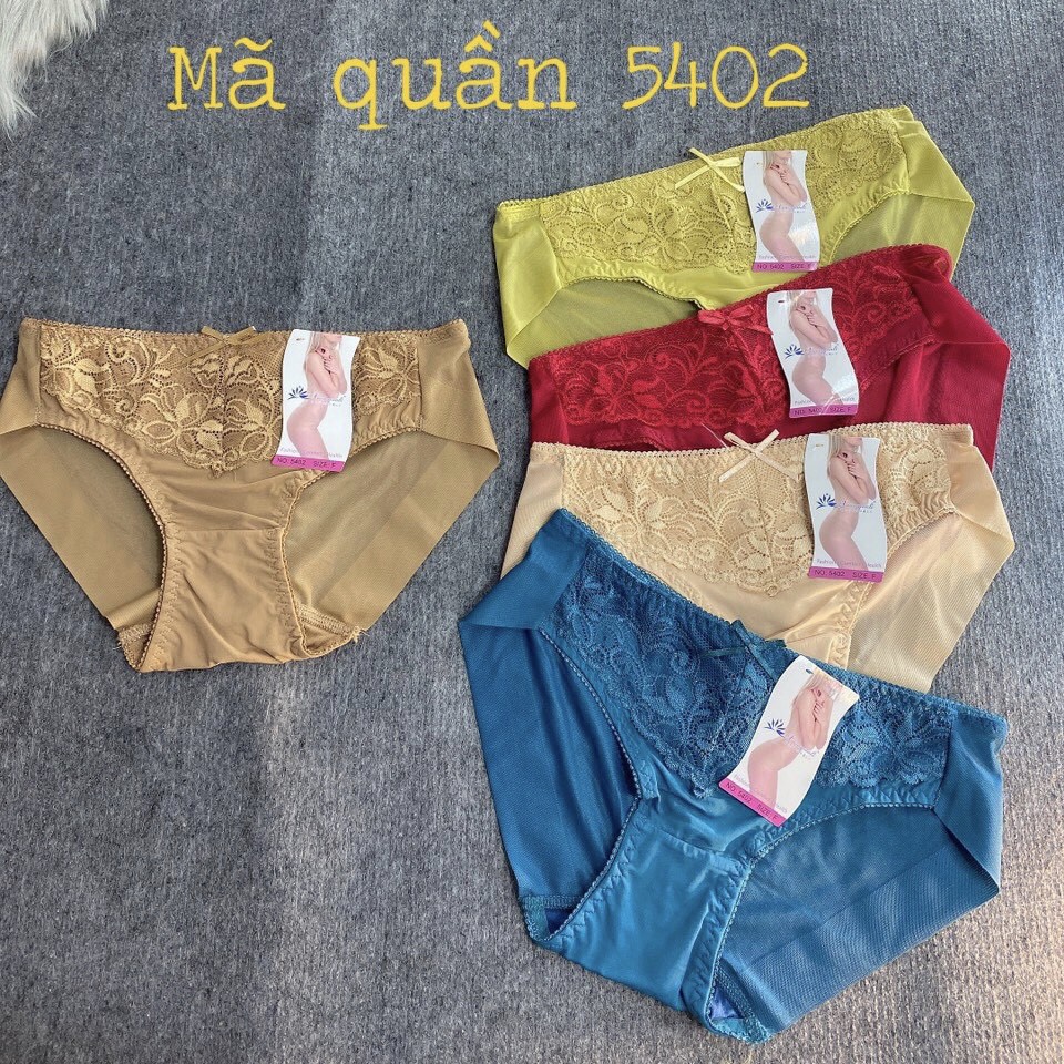 Combo 10 quần lót nữ su phối ren 5402, gợi cảm quân lót ren, quan lot nu, quan chip - chichi bra