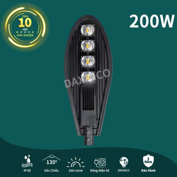 Đèn đường LED 200W Daxinco kiểu chiếc Lá