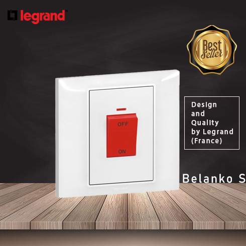 Công tắc 2 cực 45A - Có đèn | Legrand 617676