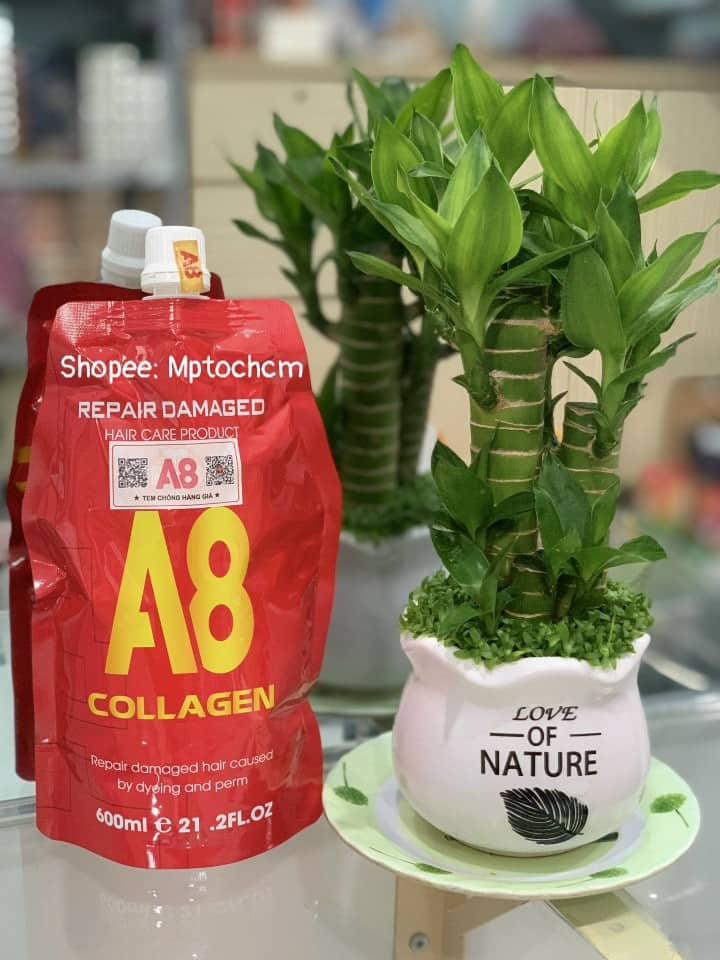 Hấp phục hồi tóc hư tổn COLLAGEN A8 CAO CẤP