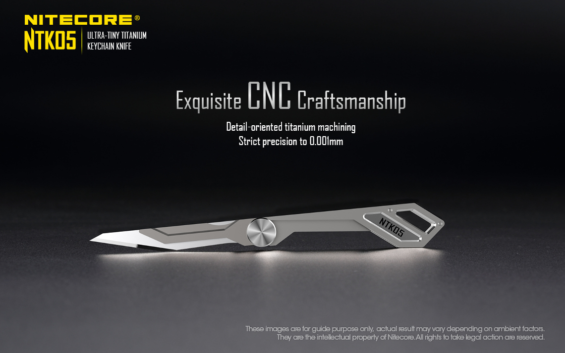 Móc khóa Dao rọc giấy Nitecore NTK05 Titanium