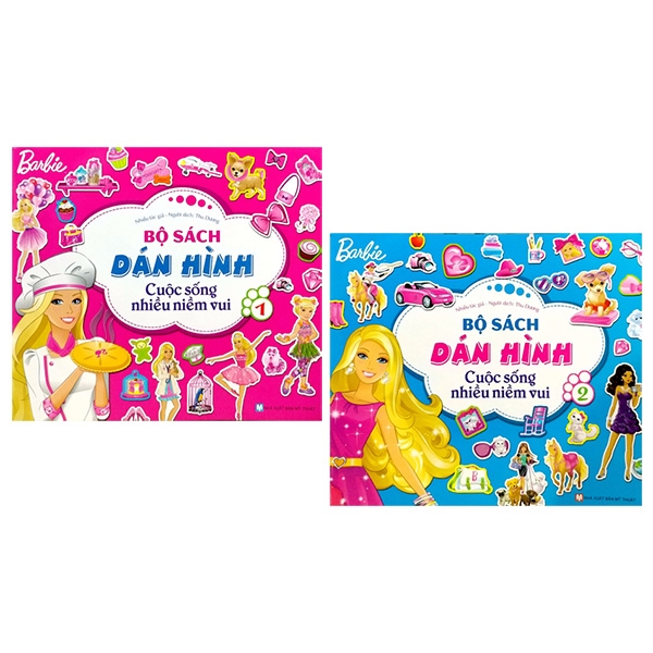 Fahasa - Bộ Dán Hình Barbie - Cuộc Sống Nhiều Niềm Vui (Bộ 2 Cuốn)