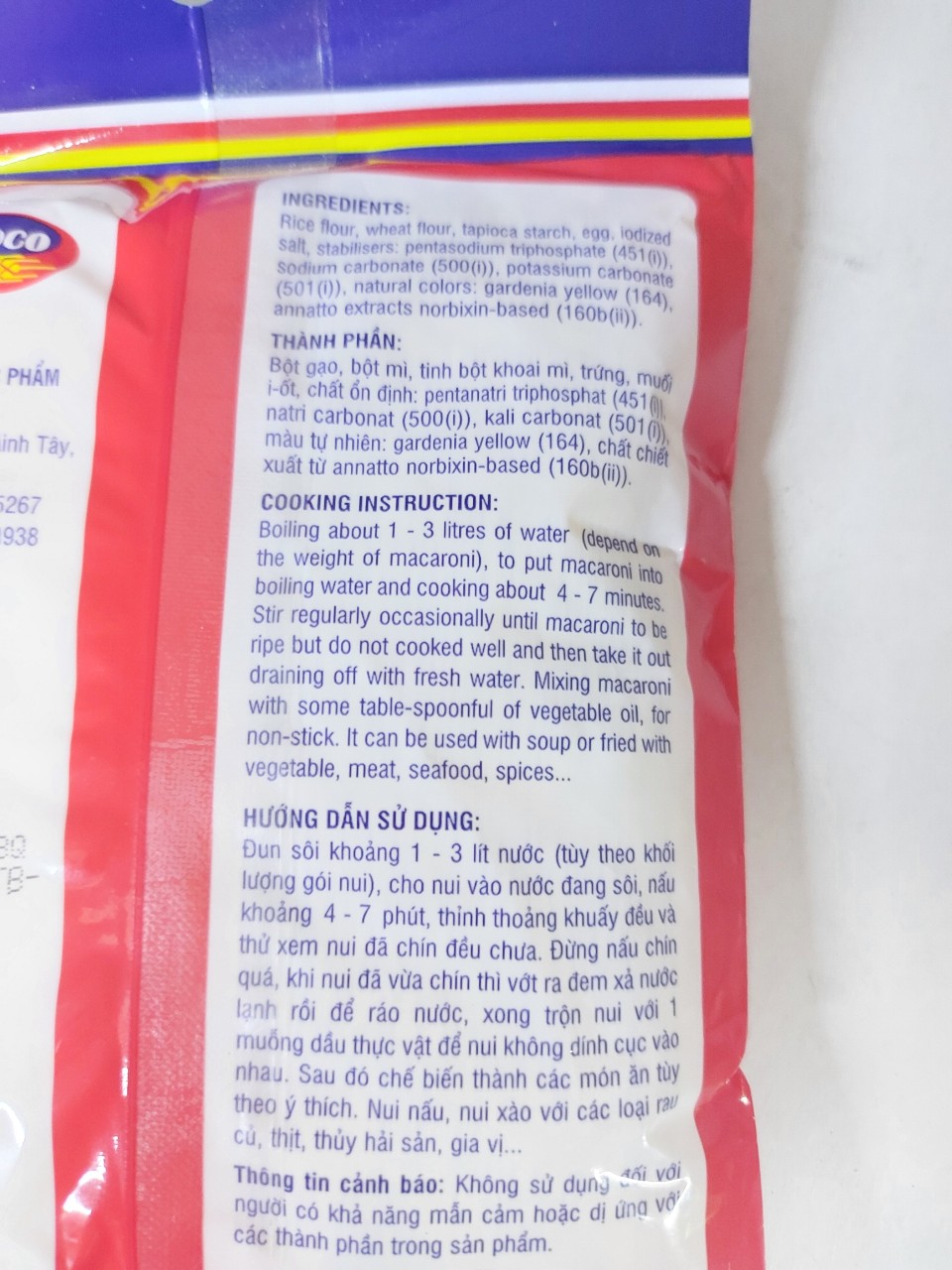 Nui sao Safoco Macaroni 200g