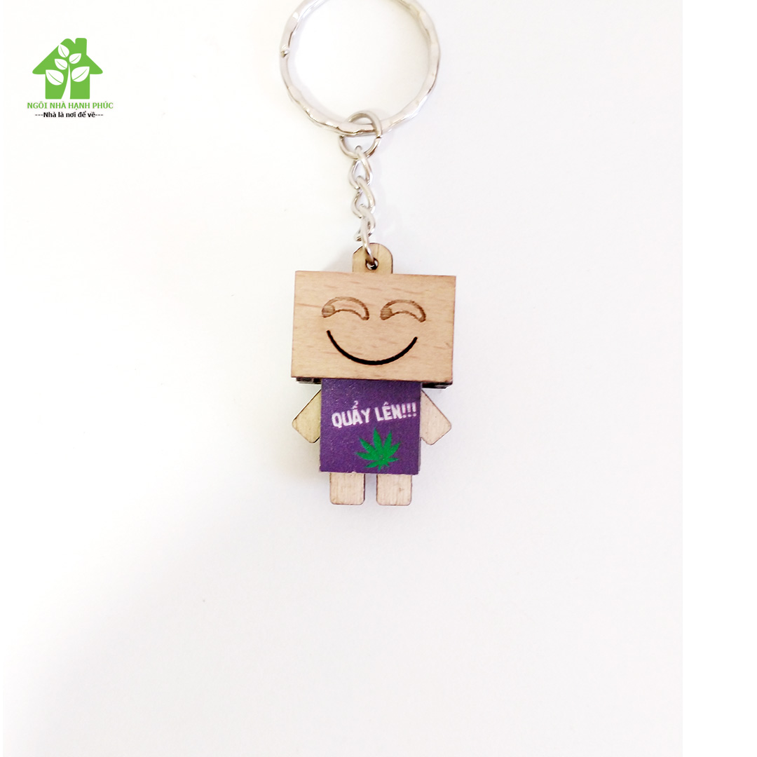 Móc khóa Gỗ Danbo siêu chất, mẫu tùy ý