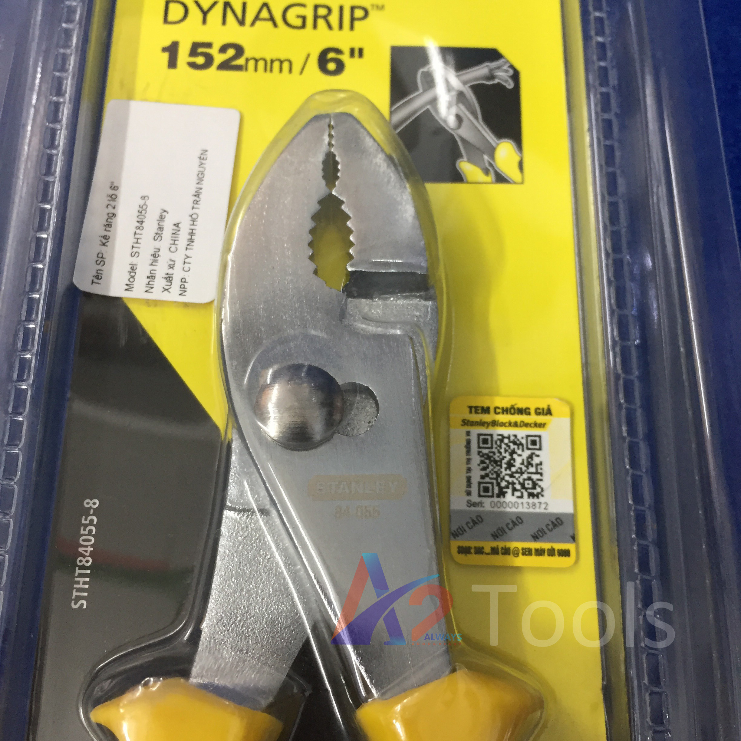 Kềm răng 2 lỗ 6" Stanley STHT84055-8