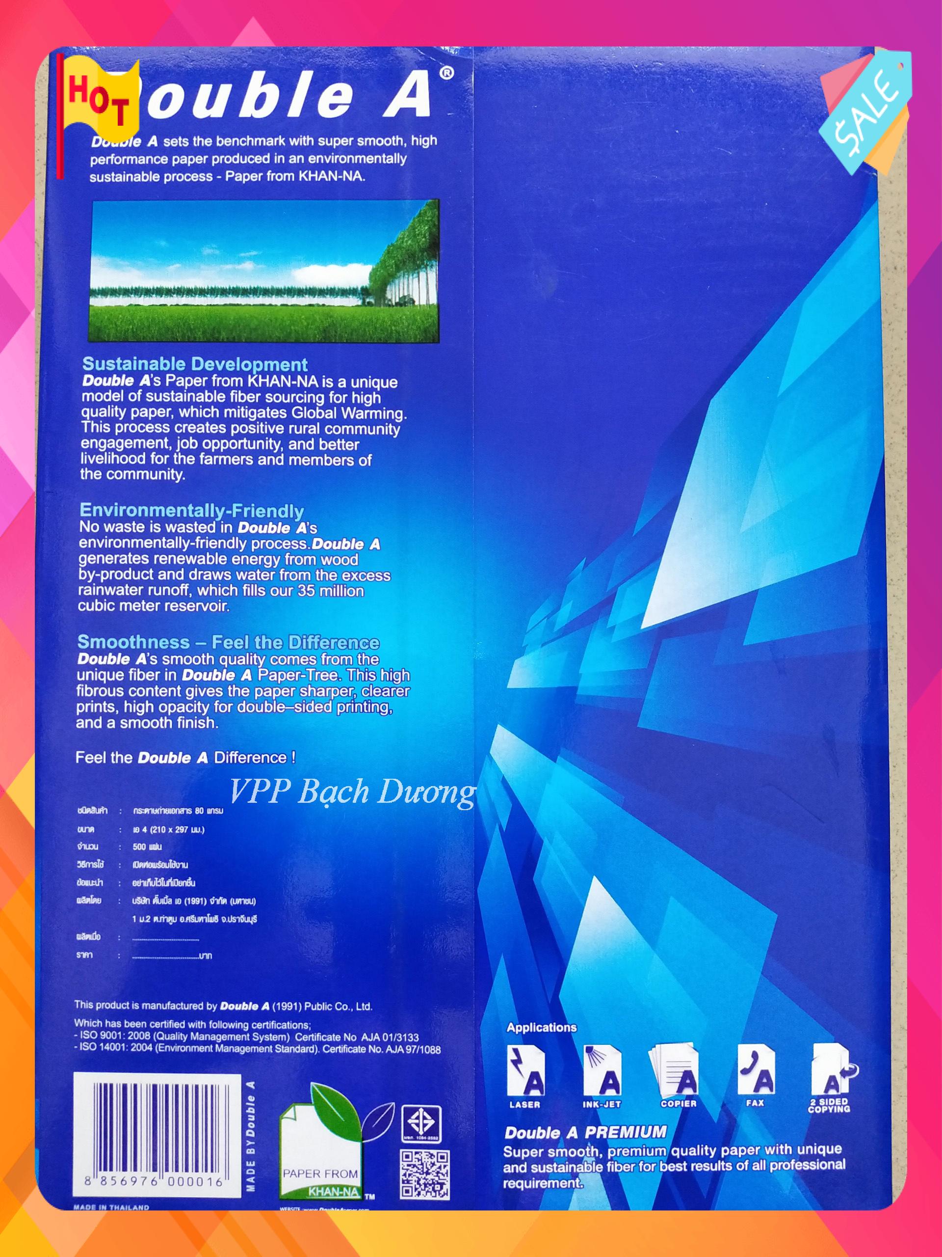 Giấy Double A 80 gsm A4- ram