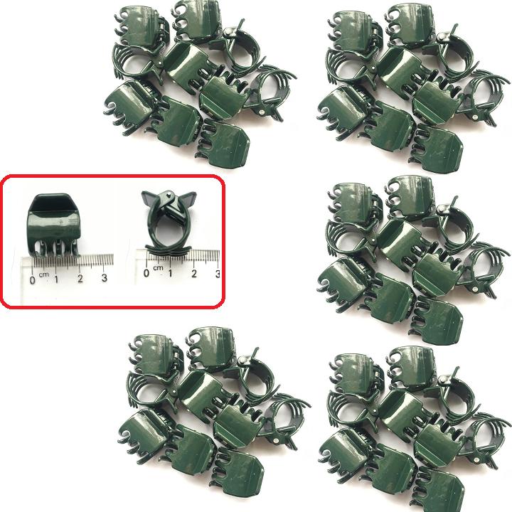 Set 50 cái kẹp hình con bướm  to 2cm màu xanh chất lượng cao dùng để kẹp cành cây, cành hoa lan.