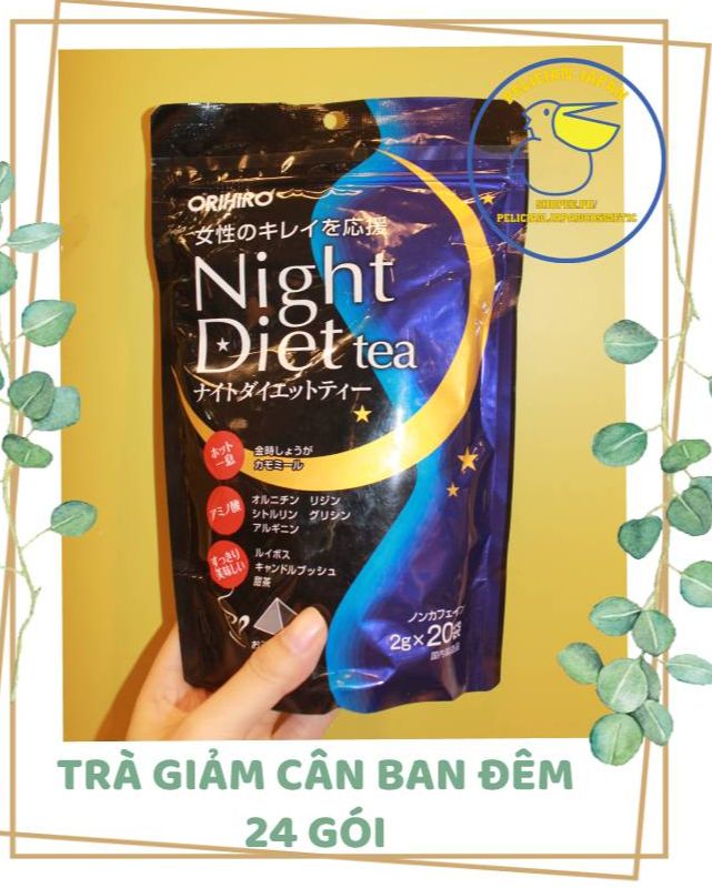 [HCM]TRÀ GIẢM CÂN ORIHIRO NIGHT DIET TEA  24 GÓI