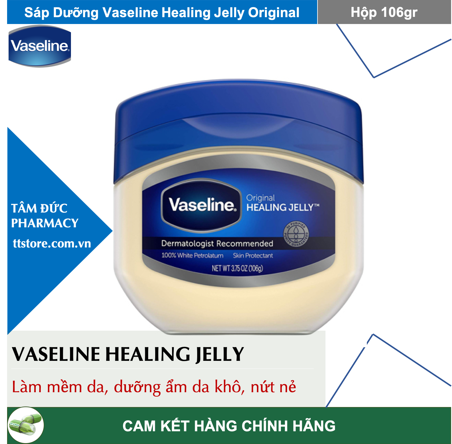 [HCM]Sáp Dưỡng Vaseline Healing Jelly Original [Hộp 49gr - 106gr] [vaselin]