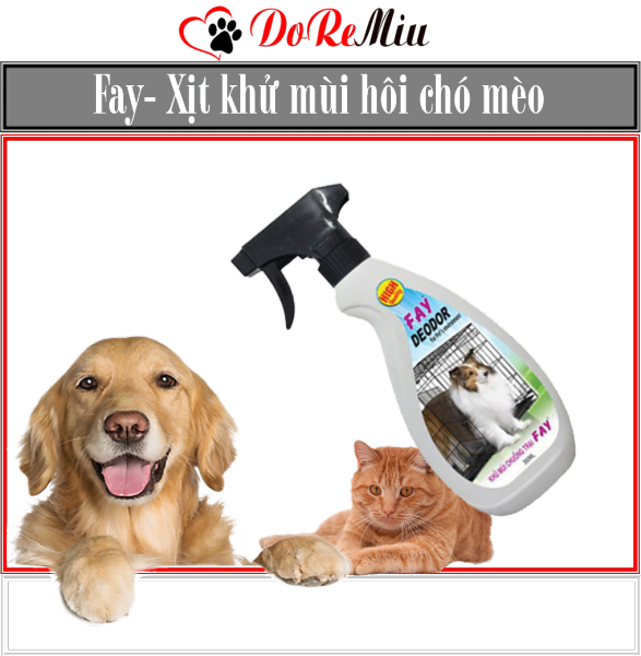 Doremiu- Fay deodor 350ml Xịt khử mùi hôi chuồng xịt vệ sinh chuồng trại khử khuẩn cho chó mèo thú cưng có mùi thơm