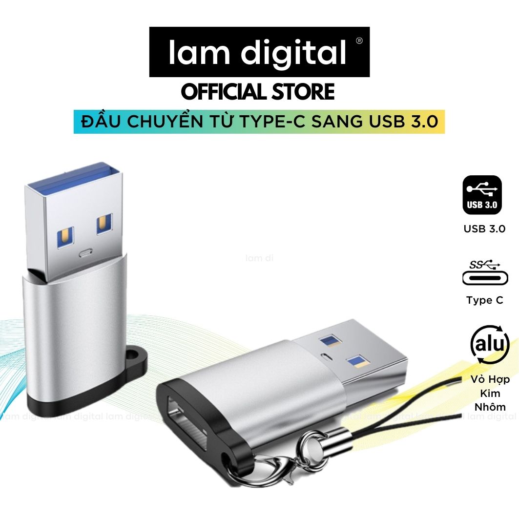 Đầu Chuyển USB 3.0 Sang Type C Tốc Độ Cao 5Gbps