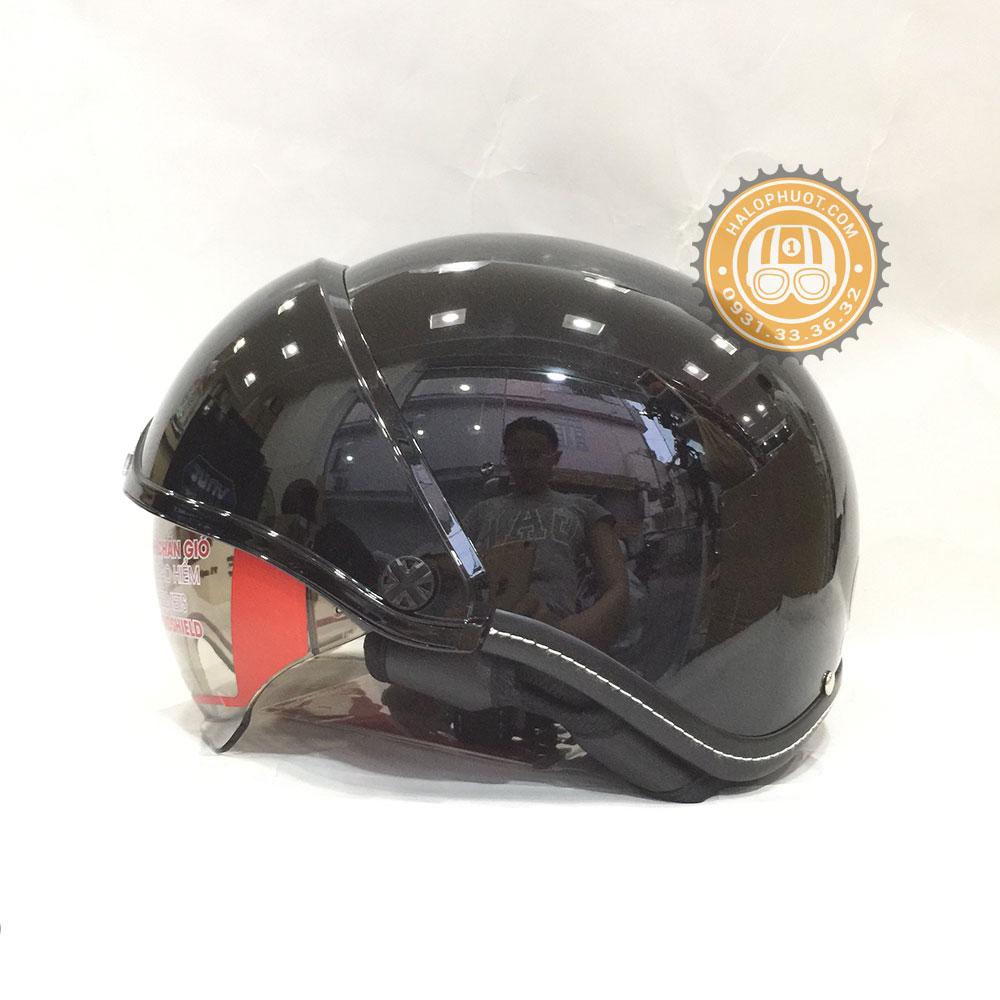 Nón bảo hiểm Andes 139 Kính Âm (Đen Bóng)