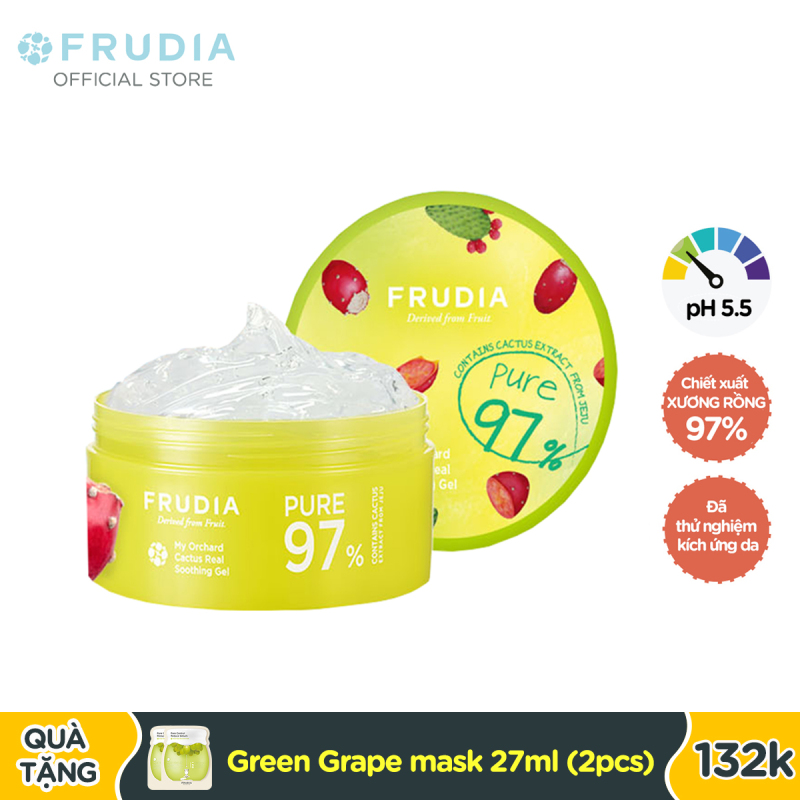 Gel Dưỡng Ẩm Cho Mặt và Cơ Thể Chiết Xuất Xương Rồng Frudia My Orchard Cactus Real Soothing Gel 300ml giá rẻ