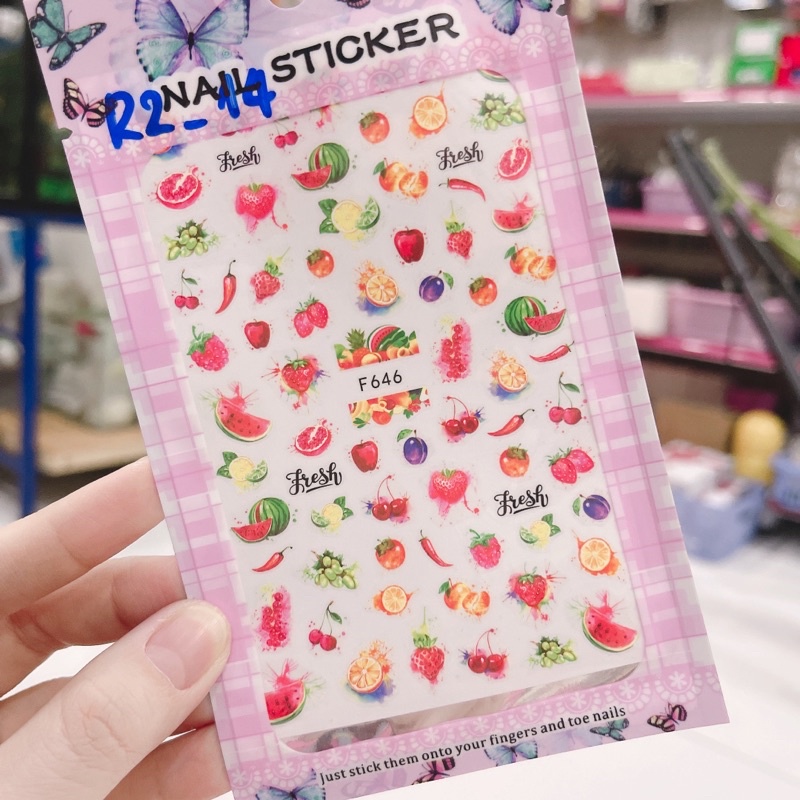 Sticker dán móng trang trí nail họa tiết hoa lá các kiểu