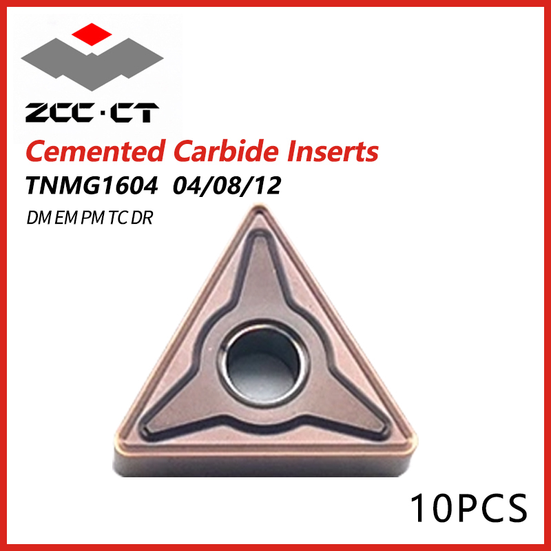 ZCCCT Cemented Carbide Inserts TNMG 1604 04/08/12 DM EM PM TC DR