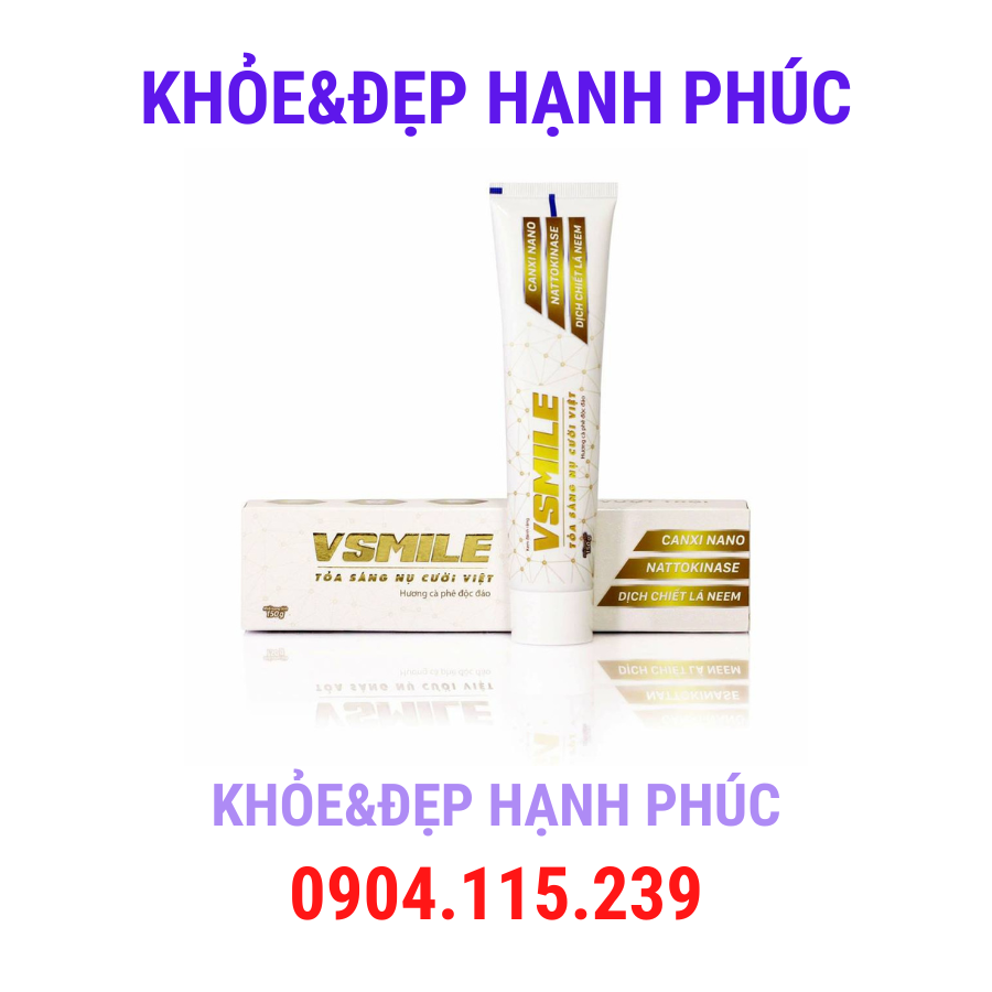 [ Mẫu cũ ] KEM ĐÁNH RĂNG V-SMILE vị caphe vinalink – 150g/tuýp