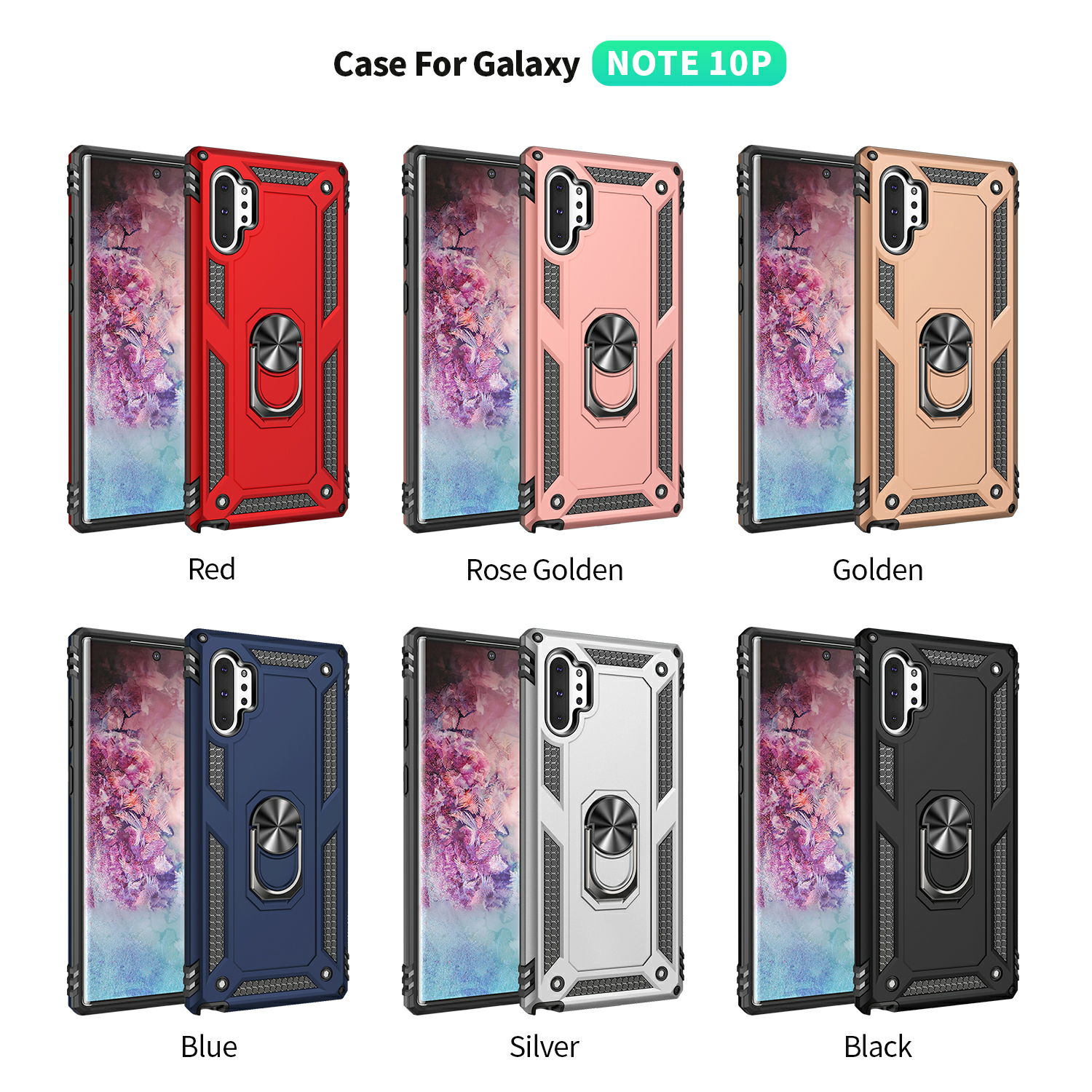 Ốp lưng Samsung Note 10 Plus chống sốc quân đội nhẫn Iring cao cấp