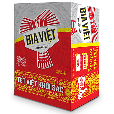 Thùng 12 Lon Bia Việt 330ml/lon