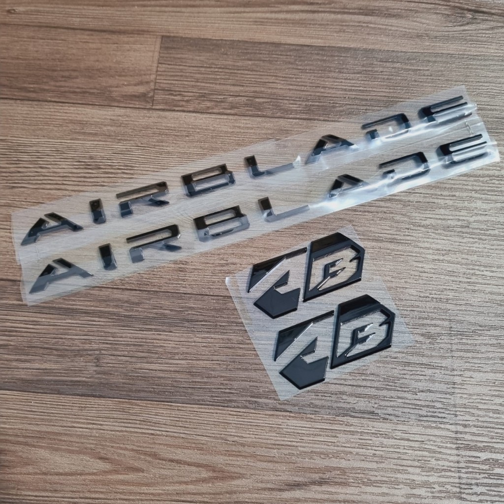 Tem dán chữ xe airblade, tem logo ab nhựa nổi mạ crom trang trí cho dòng xe airblade đời 2020 đến 2023 cao cấp như zin