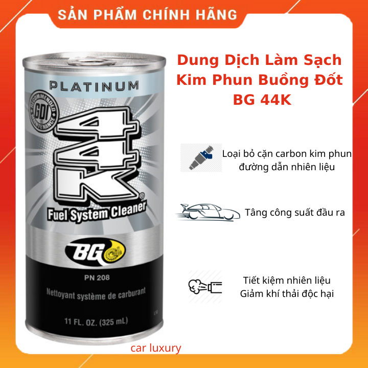 DUNG DỊCH LÀM SẠCH ĐƯỜNG DẪN NHIÊN LIÊU XE HƠI BG 44K PLATINUM 325ML