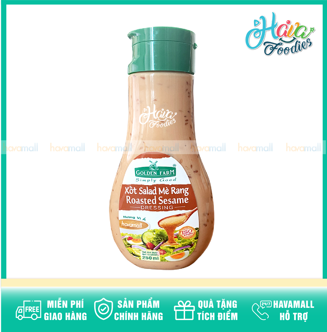 [Phù hợp ăn kiê.ng] Sốt Salad Mè Rang Golden Farm